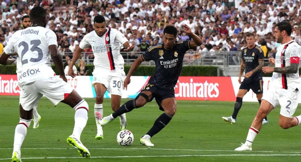 Jude Bellingham, ante el Milan.