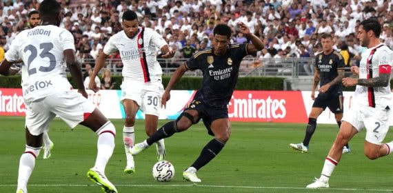 Jude Bellingham, ante el Milan.