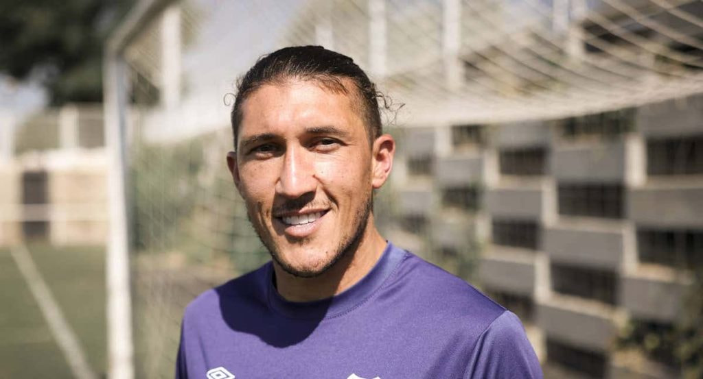 Luis Alfonso 'Pacha' Espino durante la entrevista con Relevo como nuevo jugador del Rayo Vallecano.