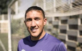 Luis Alfonso 'Pacha' Espino durante la entrevista con Relevo como nuevo jugador del Rayo Vallecano.