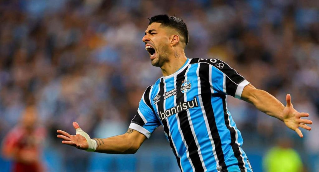 Luis Suárez durante la derrota ante Flamengo.
