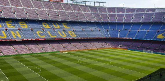 Imagen panorámica del Camp Nou.