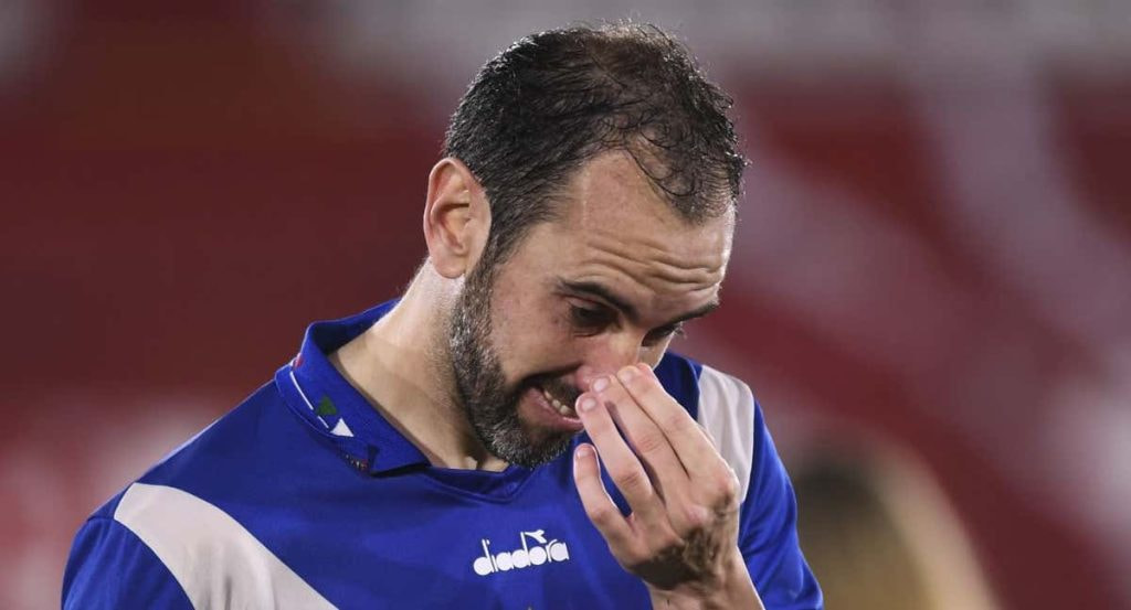 Diego Godín tras su último partido con Velez.