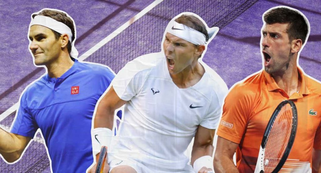Federer, Nadal y Djokovic, los tres mejores tenistas de la historia.