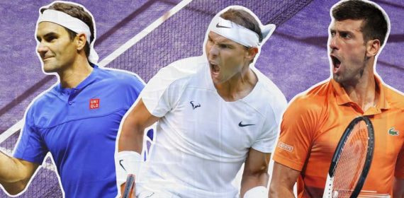 Federer, Nadal y Djokovic, los tres mejores tenistas de la historia.