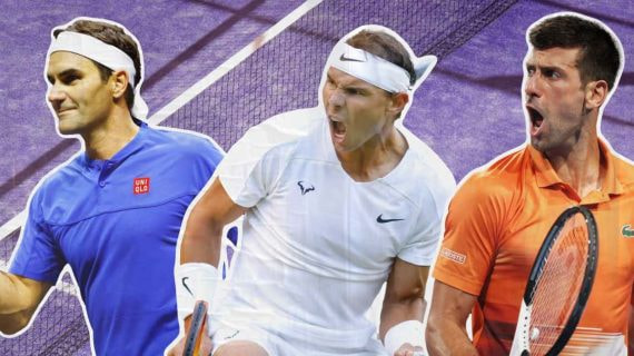 Federer, Nadal y Djokovic, los tres mejores tenistas de la historia.