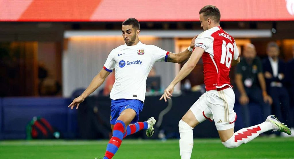 Ferran, en el partido ante el Arsenal.