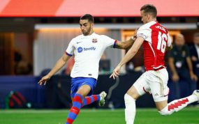Ferran, en el partido ante el Arsenal.