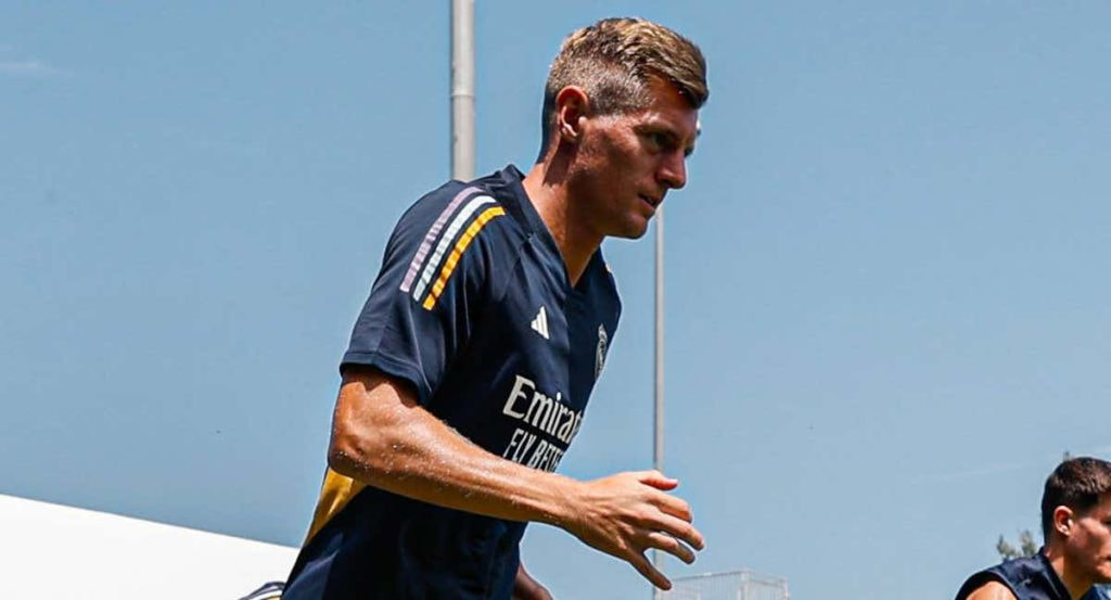 Kroos entrenando durante la pretemporada en Los Angeles.