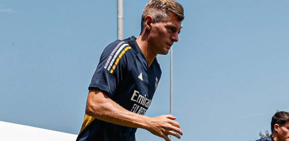 Kroos entrenando durante la pretemporada en Los Angeles.