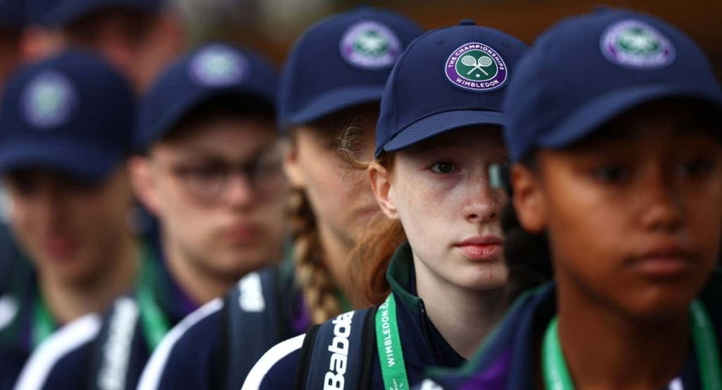 Los recogepelotas de Wimbledon entrenan desde febrero hasta julio.