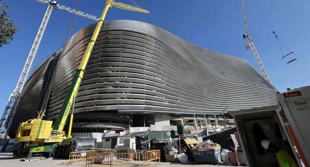 La fachada del nuevo Santiago Bernabéu.