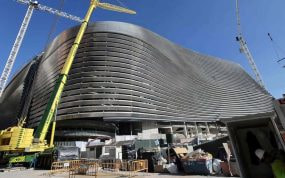La fachada del nuevo Santiago Bernabéu.