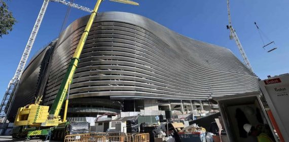 La fachada del nuevo Santiago Bernabéu.