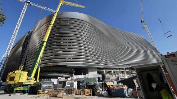 La fachada del nuevo Santiago Bernabéu.