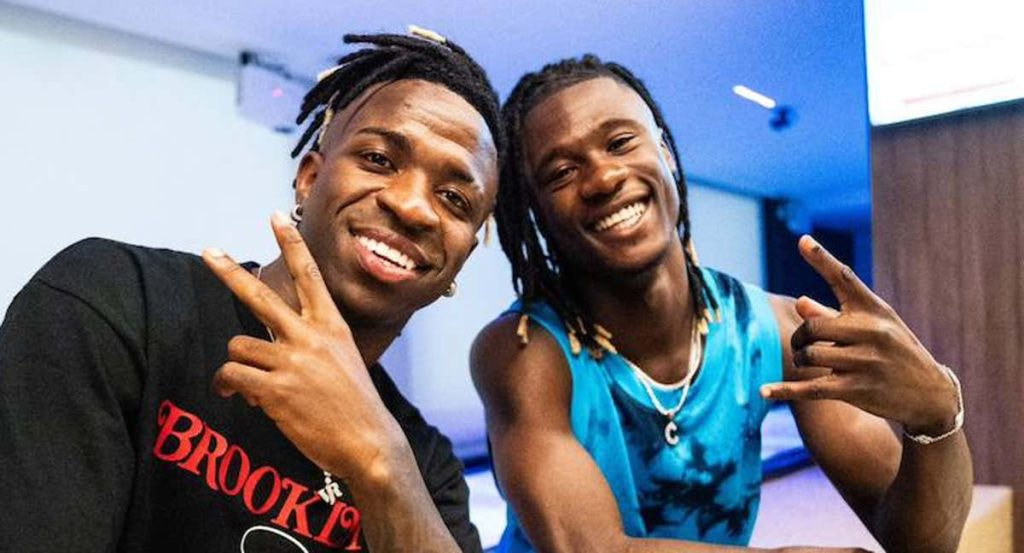 Vinicius y Camavinga durante sus vacaciones en Rio de Janeiro.