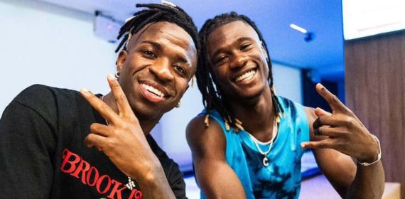 Vinicius y Camavinga durante sus vacaciones en Rio de Janeiro.