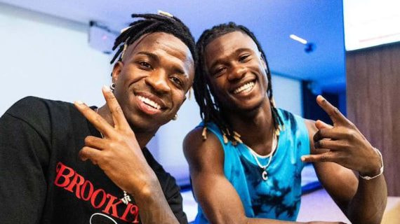 Vinicius y Camavinga durante sus vacaciones en Rio de Janeiro.