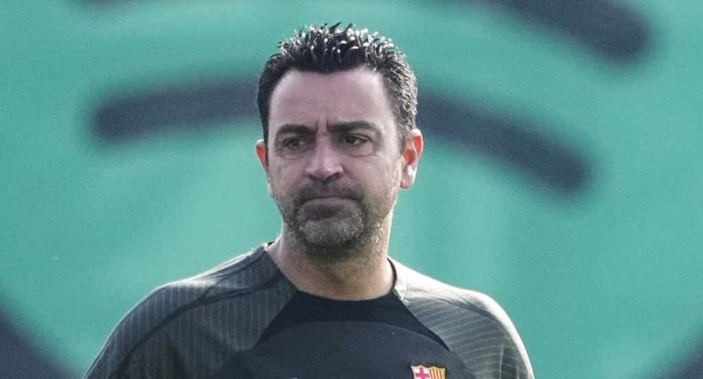 Xavi Hernández, durante un entrenamiento.