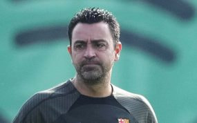 Xavi Hernández, durante un entrenamiento.