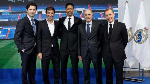 Solari, Raúl, Bellingham, Pirri y Butragueño.
