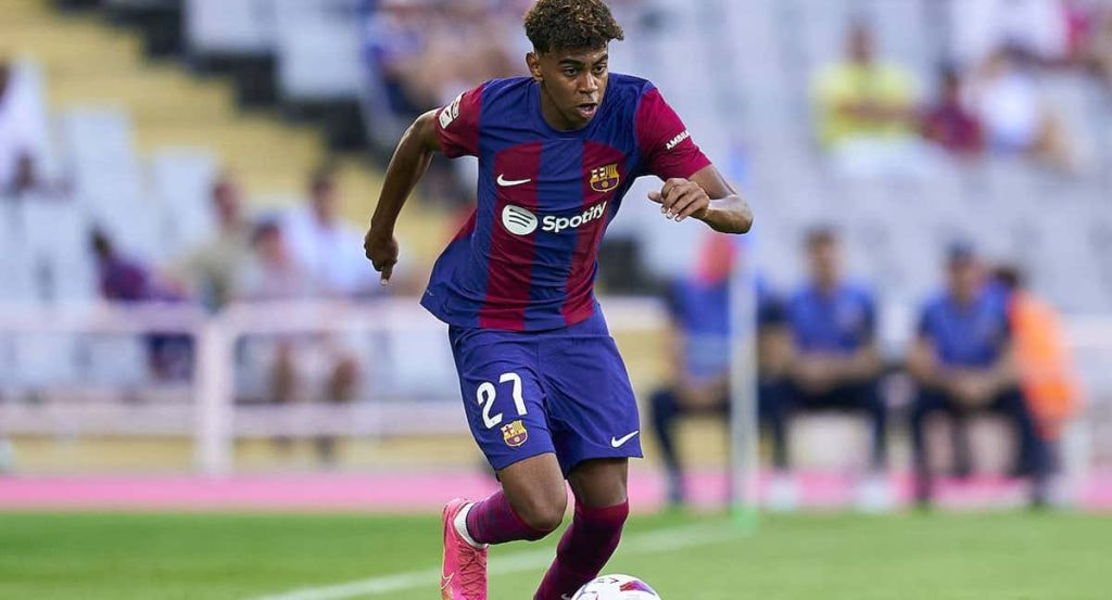Lamine Yamal, con el Barça.