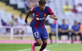 Lamine Yamal, con el Barça.