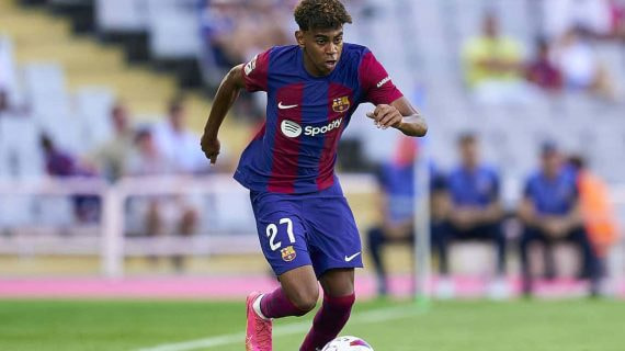Lamine Yamal, con el Barça.