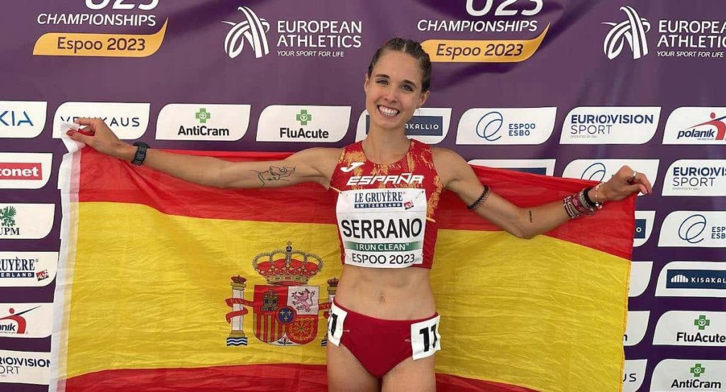Marta Serrano, tras subir el podio en el pasado Europeo Sub-23.
