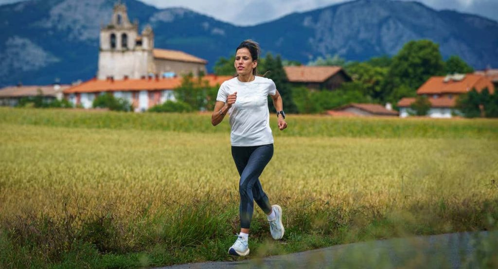 Majida Maayouf durante un entrenamiento en Álava.