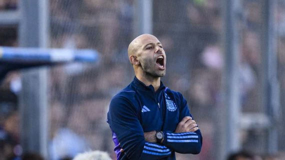 Javier Mascherano, durante un partido de la selección argentina sub 20.