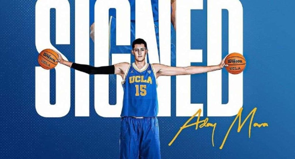 Publicación de Aday Mara en la que confirmaba su marcha a UCLA.
