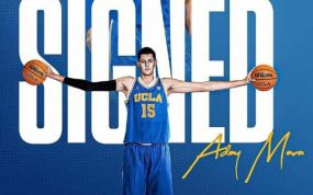 Publicación de Aday Mara en la que confirmaba su marcha a UCLA.