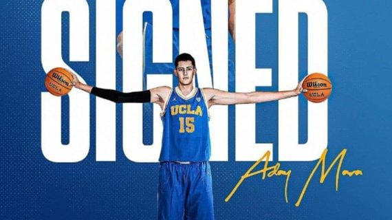 Publicación de Aday Mara en la que confirmaba su marcha a UCLA.