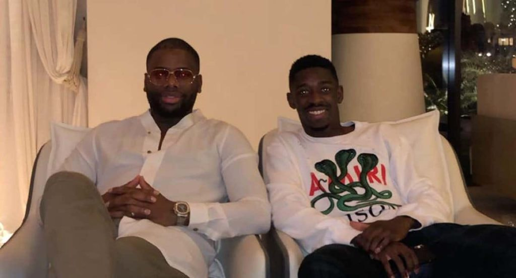 Moussa Sissoko junto a Ousmane Dembélé.
