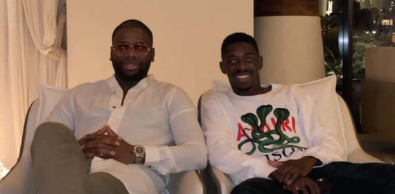 Moussa Sissoko junto a Ousmane Dembélé.