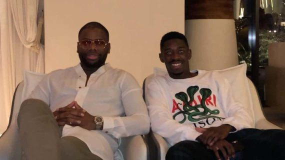 Moussa Sissoko junto a Ousmane Dembélé.