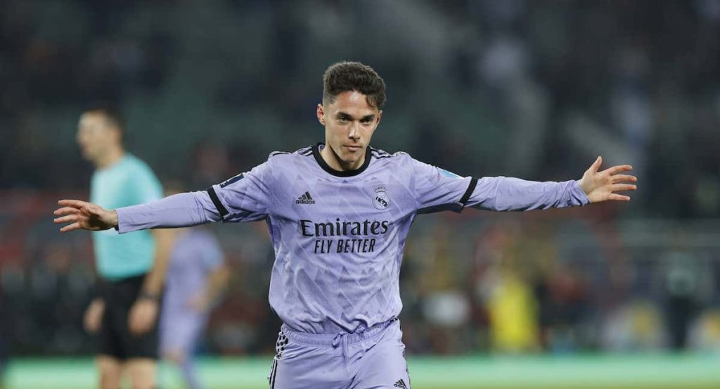 Sergio Arribas, en un partido con el Real Madrid.