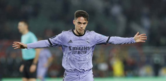Sergio Arribas, en un partido con el Real Madrid.