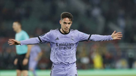 Sergio Arribas, en un partido con el Real Madrid.