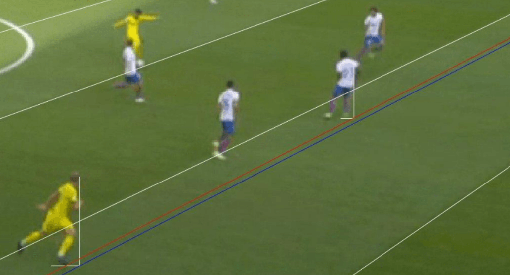 El gol concedido al Villarreal.