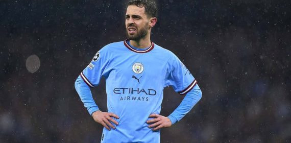 Bernardo Silva en un partido de la temporada pasada.