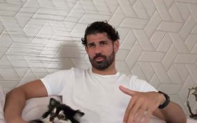 Diego Costa, en un momento de la entrevista con Relevo.