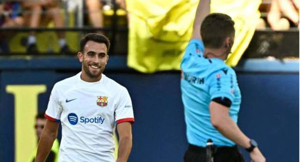 Eric García, en su último partido con el Barça