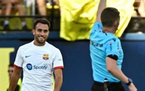 Eric García, en su último partido con el Barça