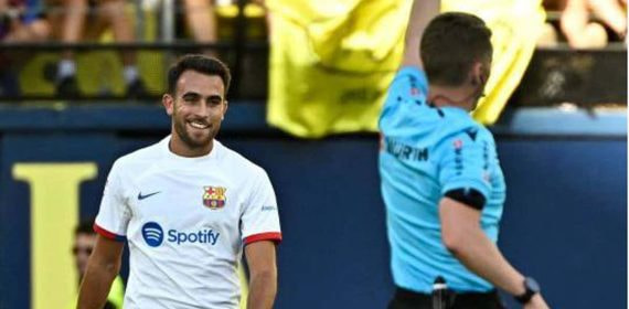 Eric García, en su último partido con el Barça