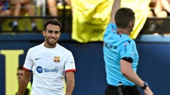 Eric García, en su último partido con el Barça
