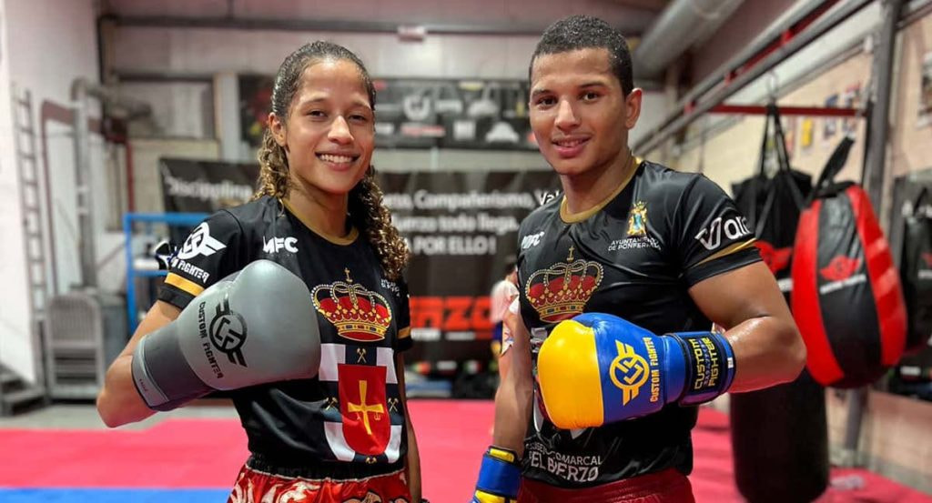 Débora Évora y Miguel Trindade, antes de un entrenamiento.