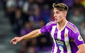 Fresneda, en un partido con el Real Valladolid la temporada pasada.