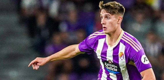 Fresneda, en un partido con el Real Valladolid la temporada pasada.